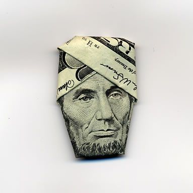 dollar bill origami - moneygami