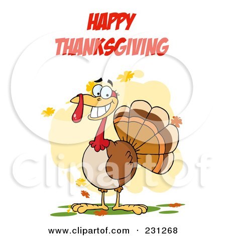 231268-Royalty-Free-RF-Clipart-Illustration-Of-Happy-Thanksgiving-Over-A-Turkey-Bird-Poster-Art-Print thanksgiving turkey illustration