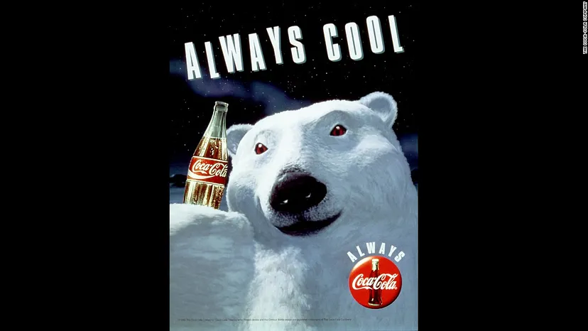 Coca-Cola-advertising-illustration-15 first ad with Polar Bear