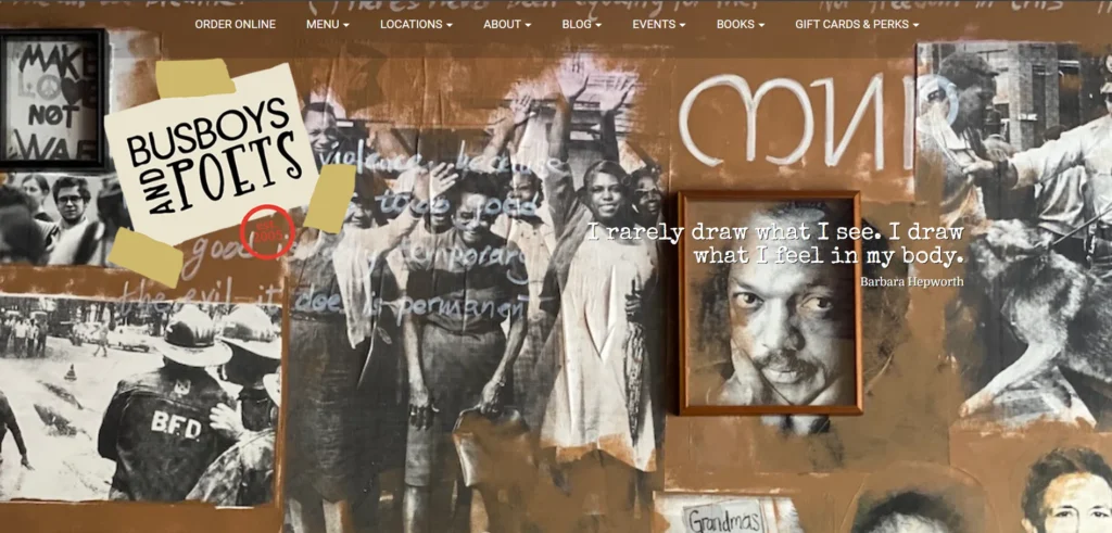 collage web design - Busboys and Poets