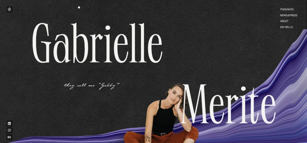 collage web design - Gabrielle Merite homepage