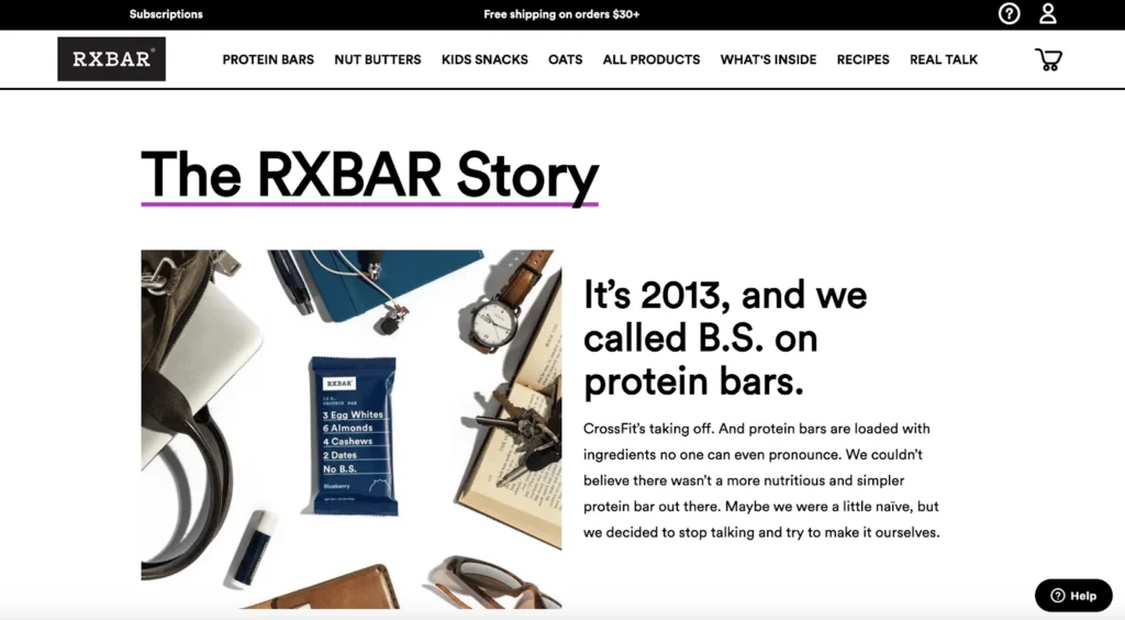 RXBAR website