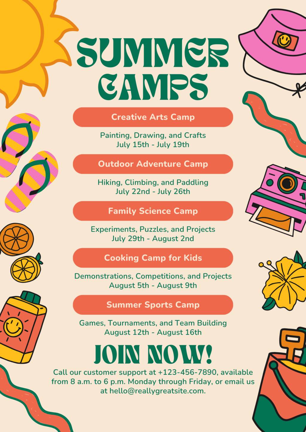 summer camp banner