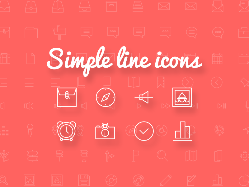 Icon-set-4 Simple line icons