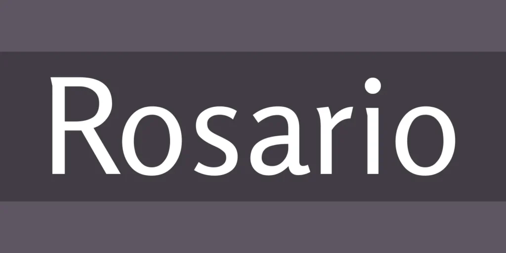 Rosario font 