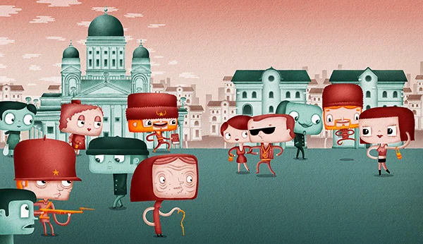 Human-emotions-vector-5 emotion illustration