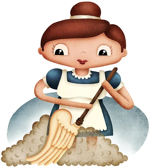 Human-emotions-vector-8 woman cleaning sadly