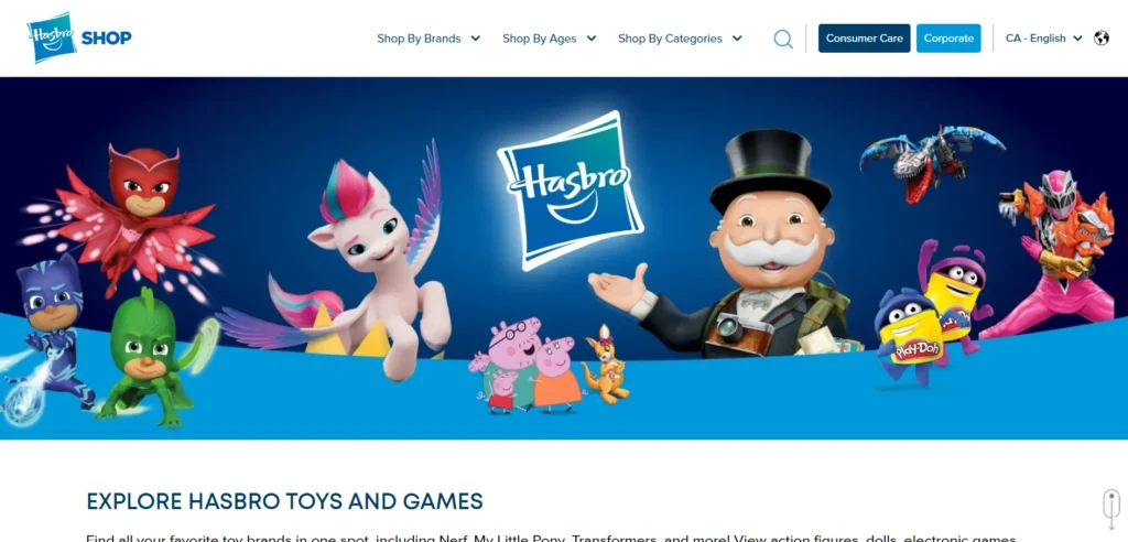 Hasbro web design