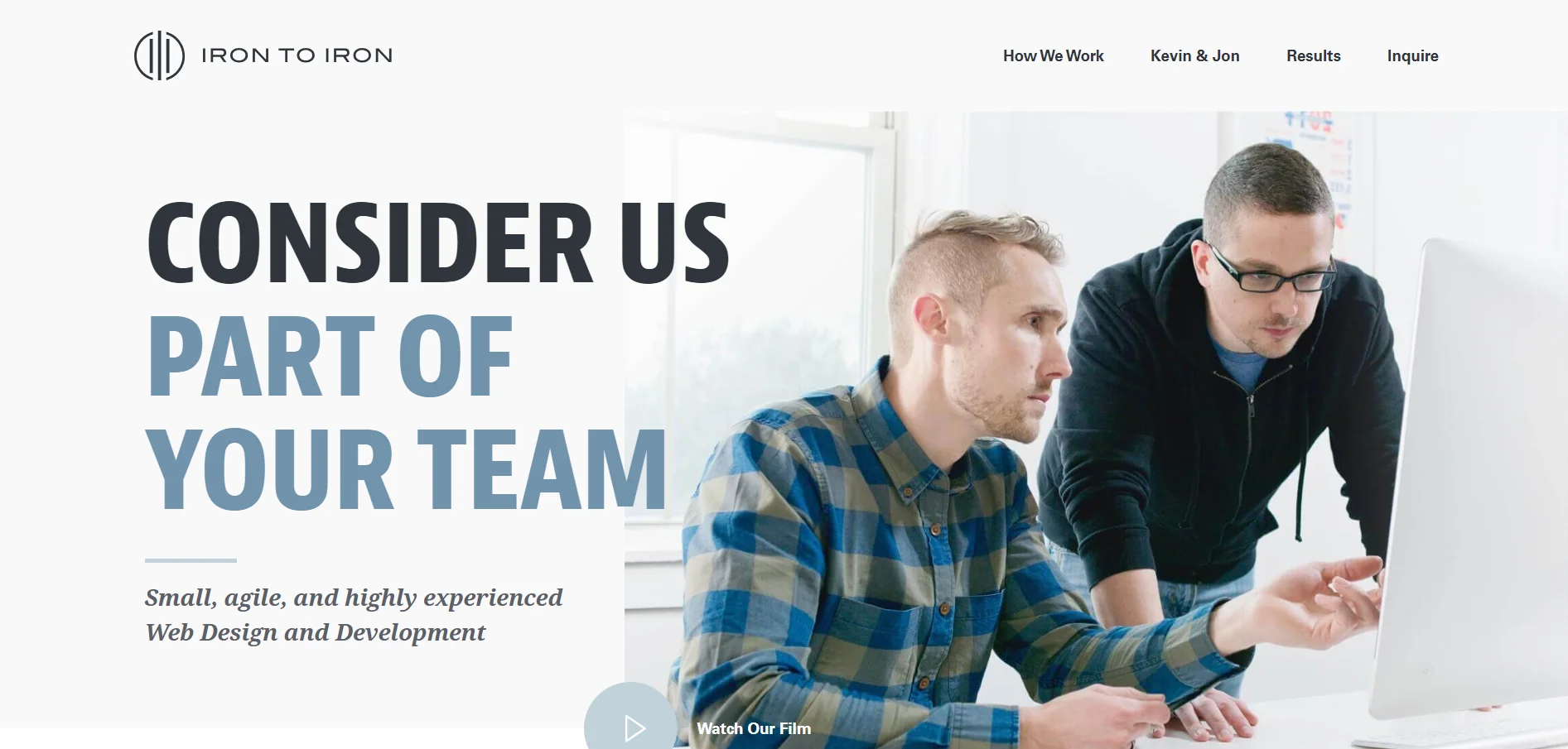 Iron to Iron homepage