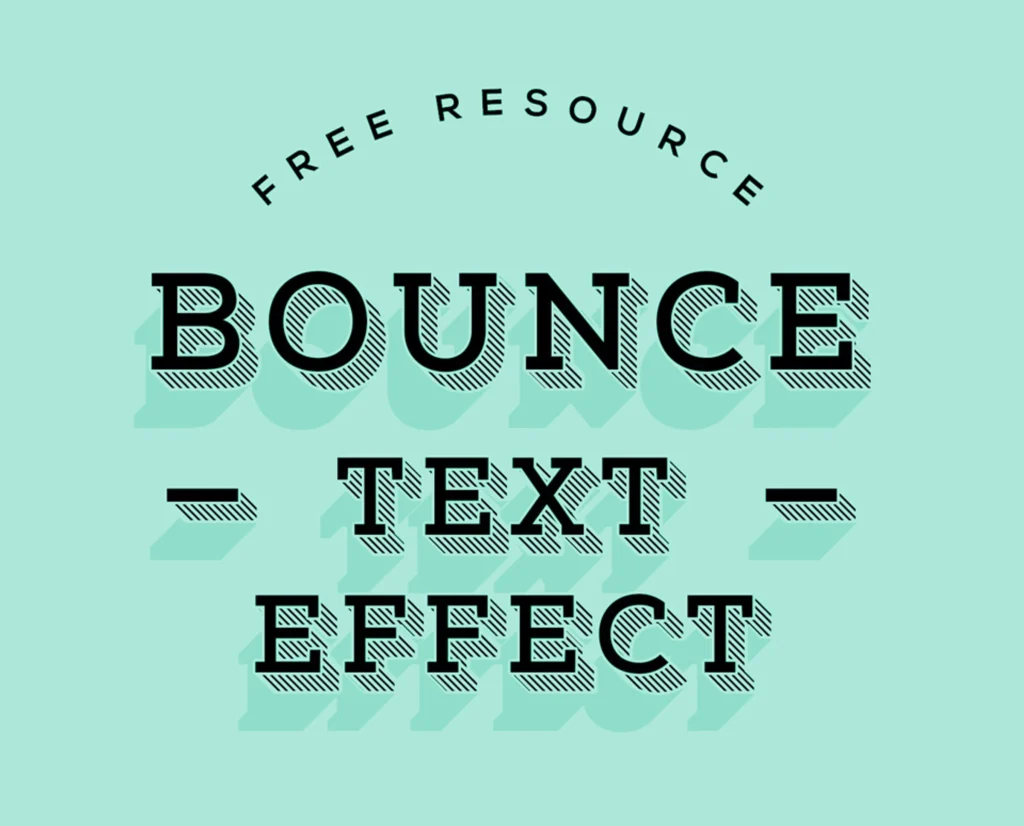 Bounce text effect for Photoshop