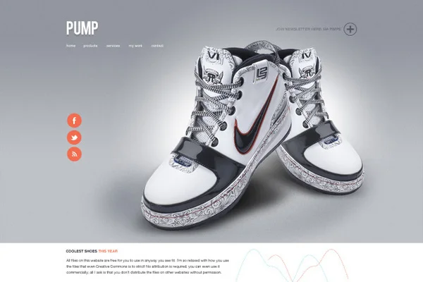 pump photoshop website templates