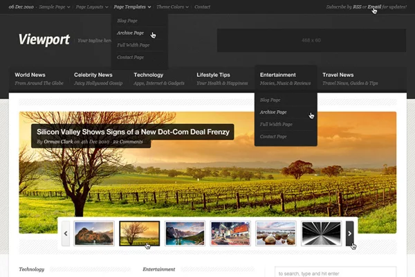 viewport_psd_theme photoshop website templates