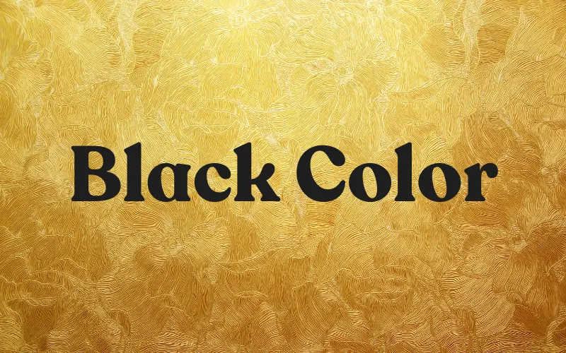 black and gold combination