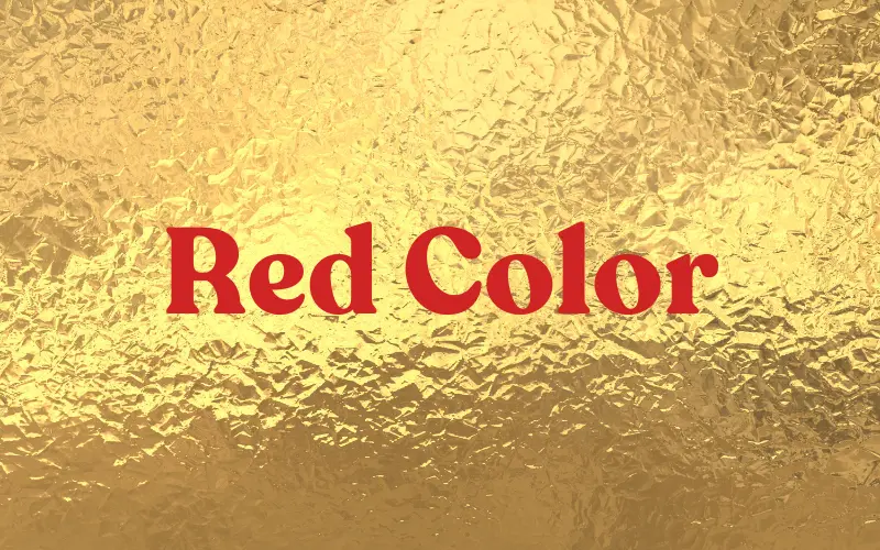 Red font color for gold background