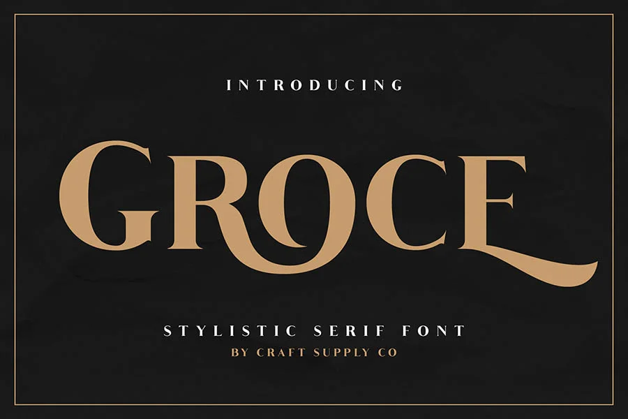free luxury serif fonts - Groce