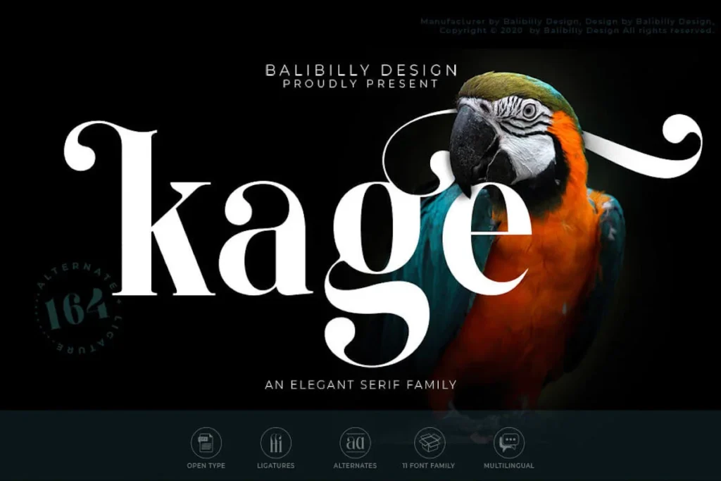 free luxury font download - Kage