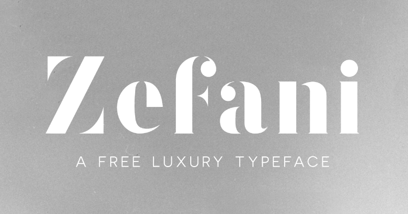 free luxury fonts - Zefani