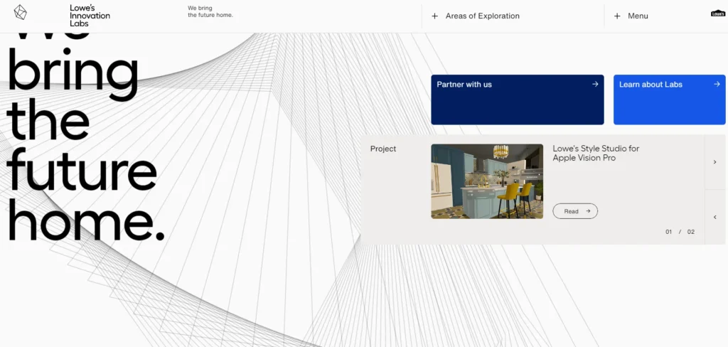 WordPress-Navigation-Menu Lowe's Innovation Lab homepage