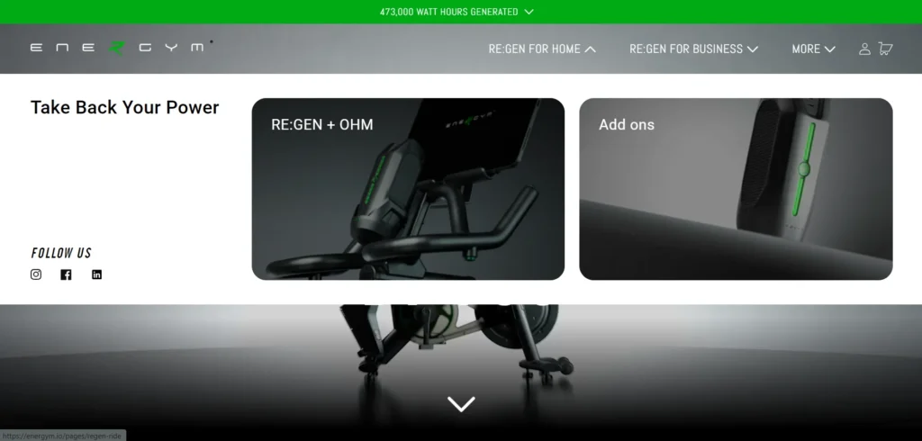 Puma-Navigation-Menu Energym.io web menu design