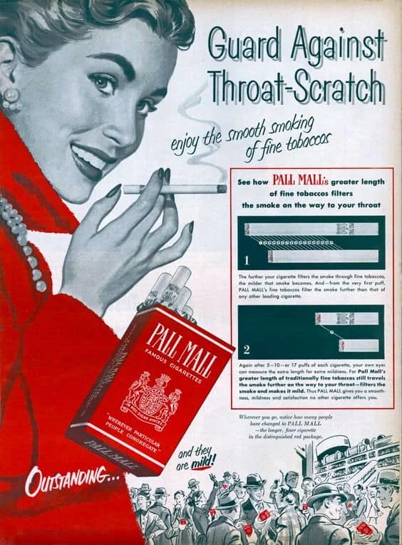 vin007 Pall mall old cigarette advertisement