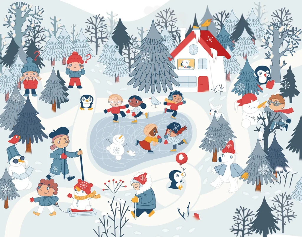 winter wonderland illustration