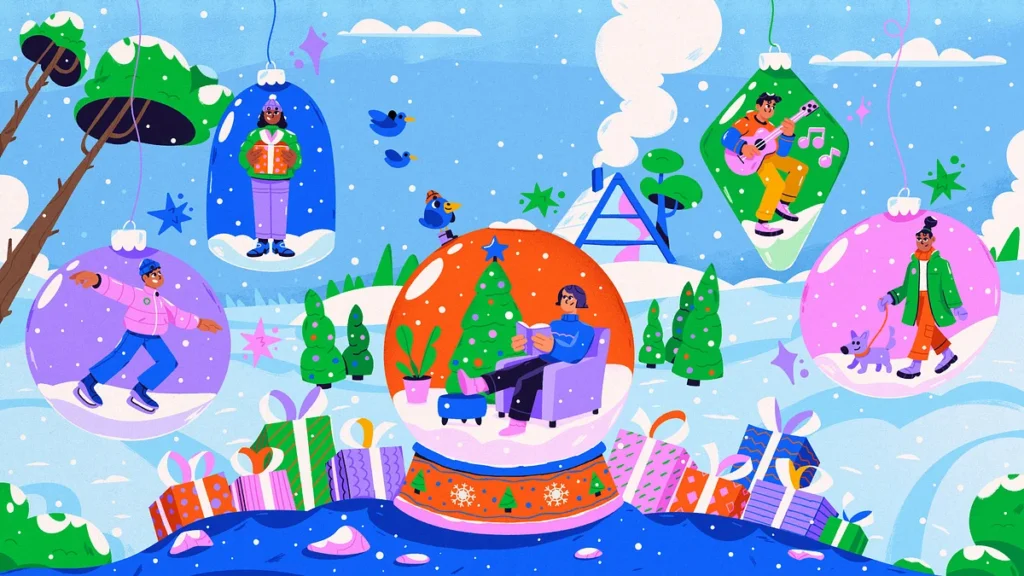 winter wonderland illustration