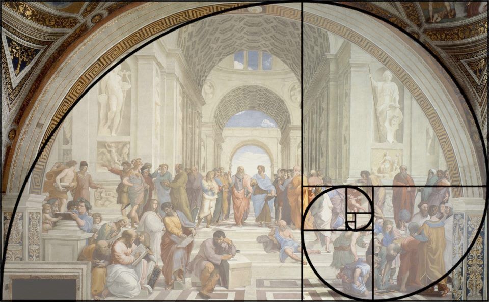 Raphael's "The School of Athens" - artworks with golden ratio