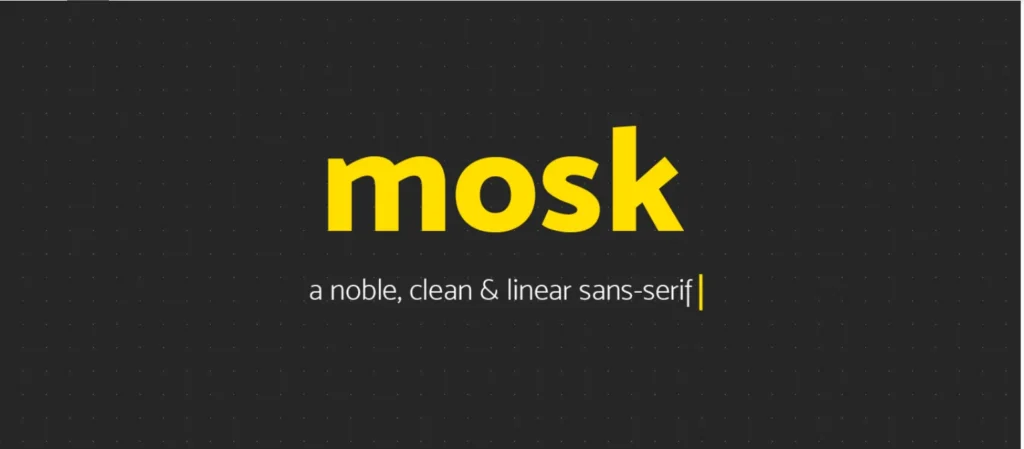 Mosk Poster font preview
