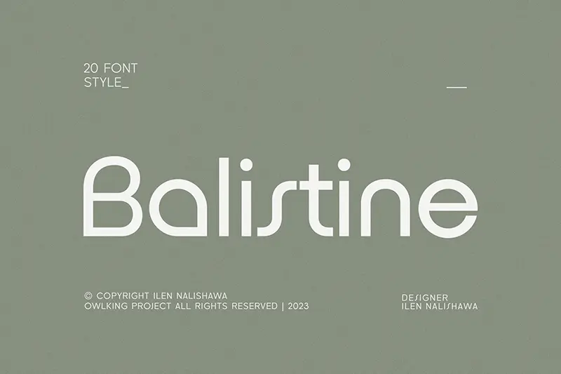 Balistine font preview