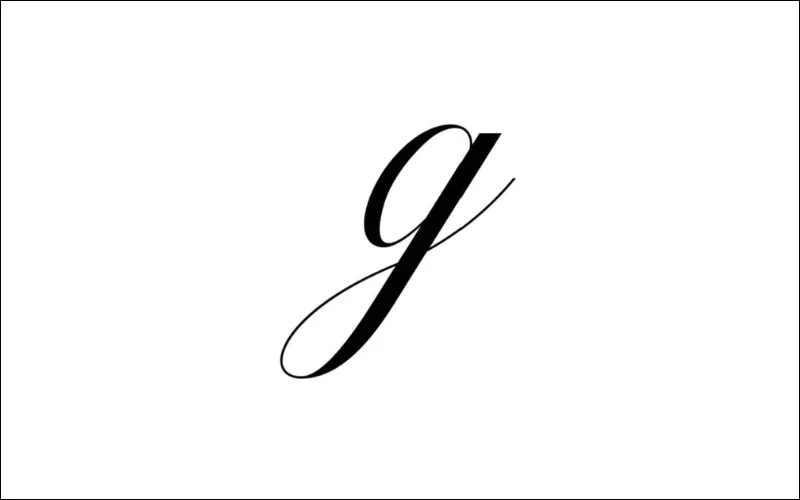 lower case cursive g
