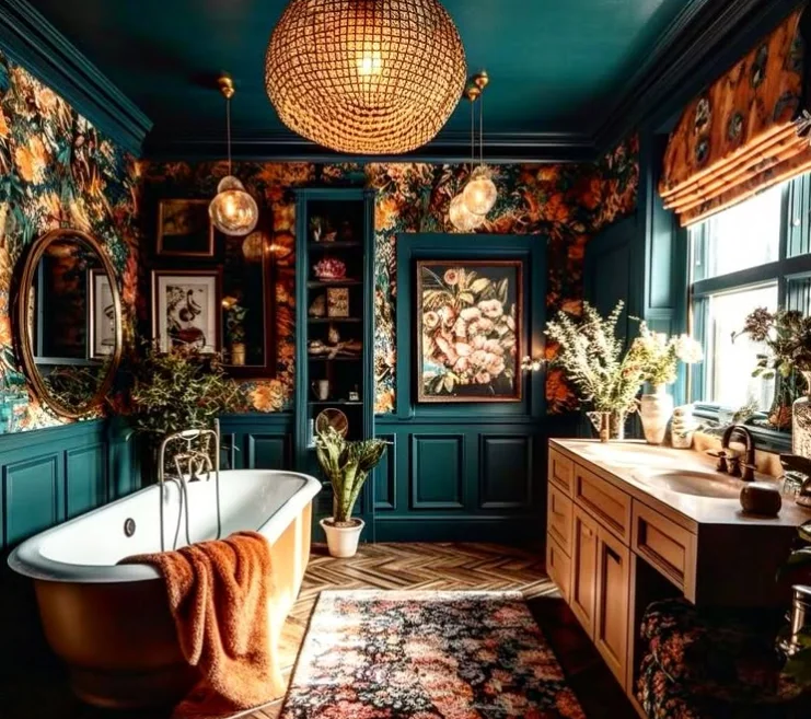 Moody Maximalism - interior design with a dark maximalist style