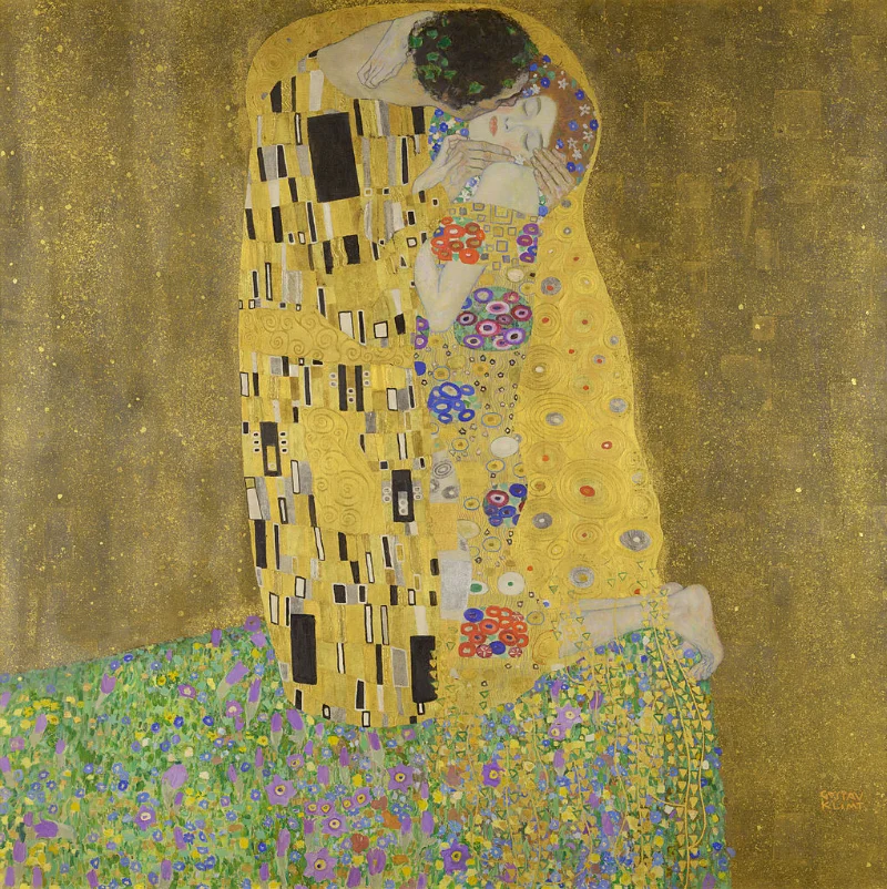 Gustav Klimt’s The Kiss - Maximalist painting