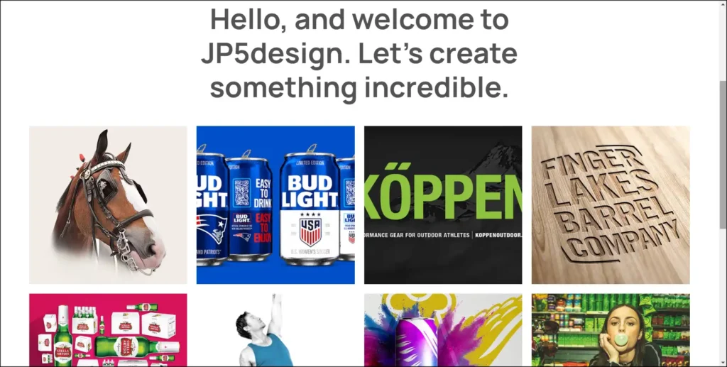 John Panek graphic design portfolio, graphic design portfolio website