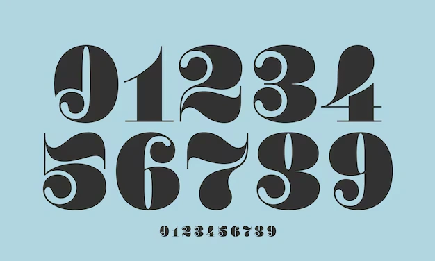 didot, Elegant & Luxury Number Fonts, Luxury Number Fonts