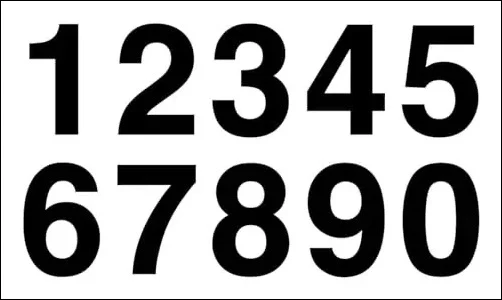 Helvetica, Modern Number Fonts, Minimalist Number Fonts, 