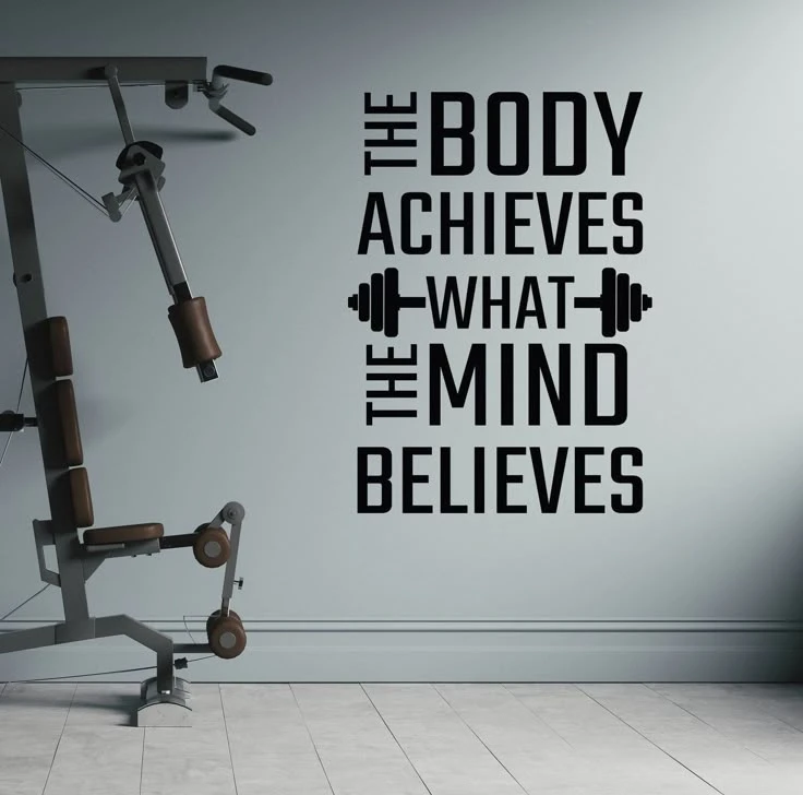 PosterDesignIdeas14 Mind over matter gym motivation poster the body achieves what the mind believes