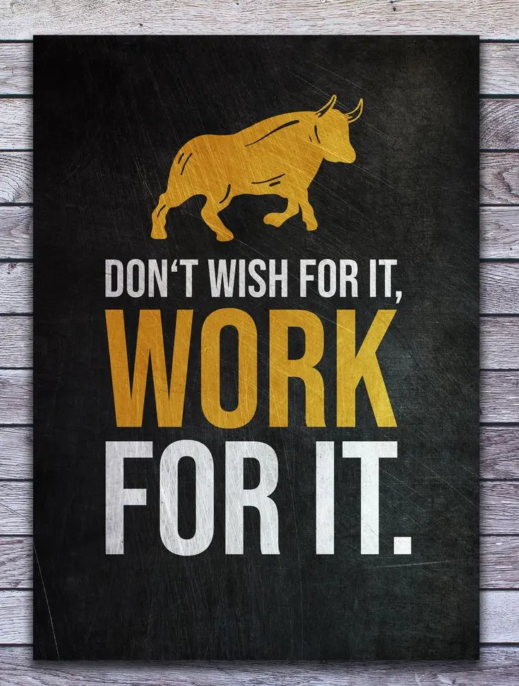 PosterDesignIdeas22 Don't wish for it work for it, poster design for businessmen