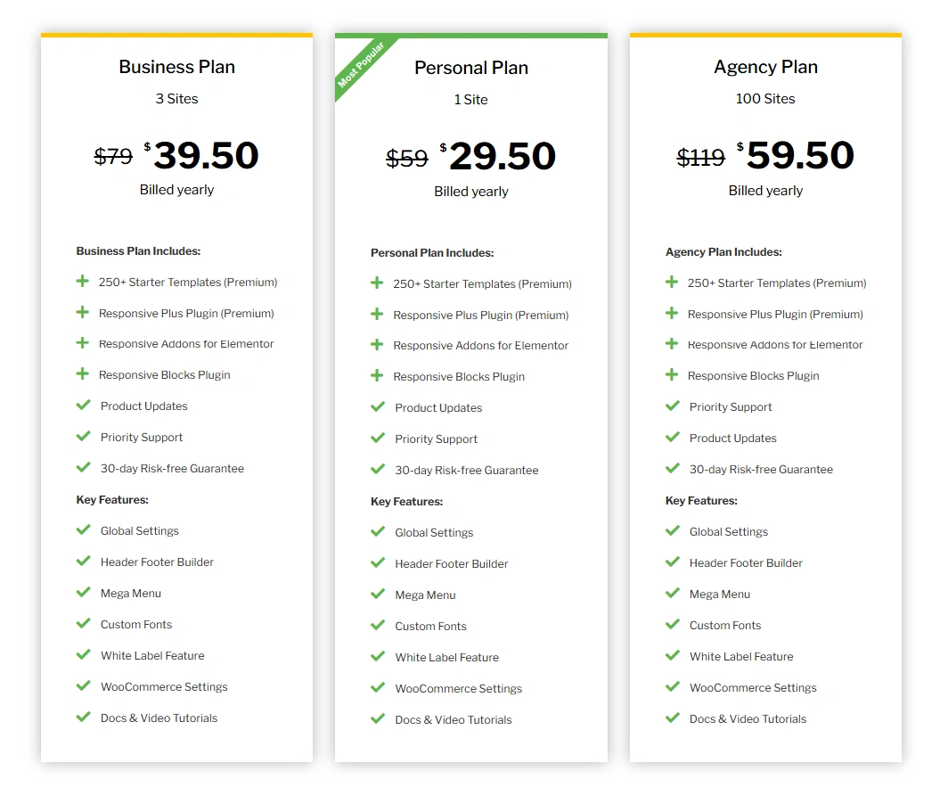 pricing plan